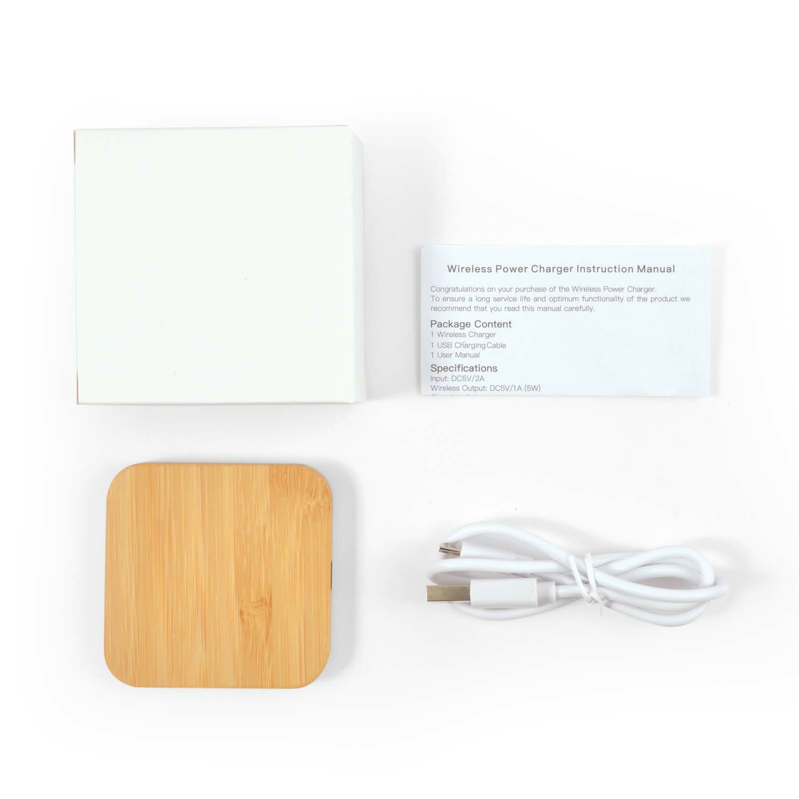 Arc Bamboo Square Wireless Charger - Image 3