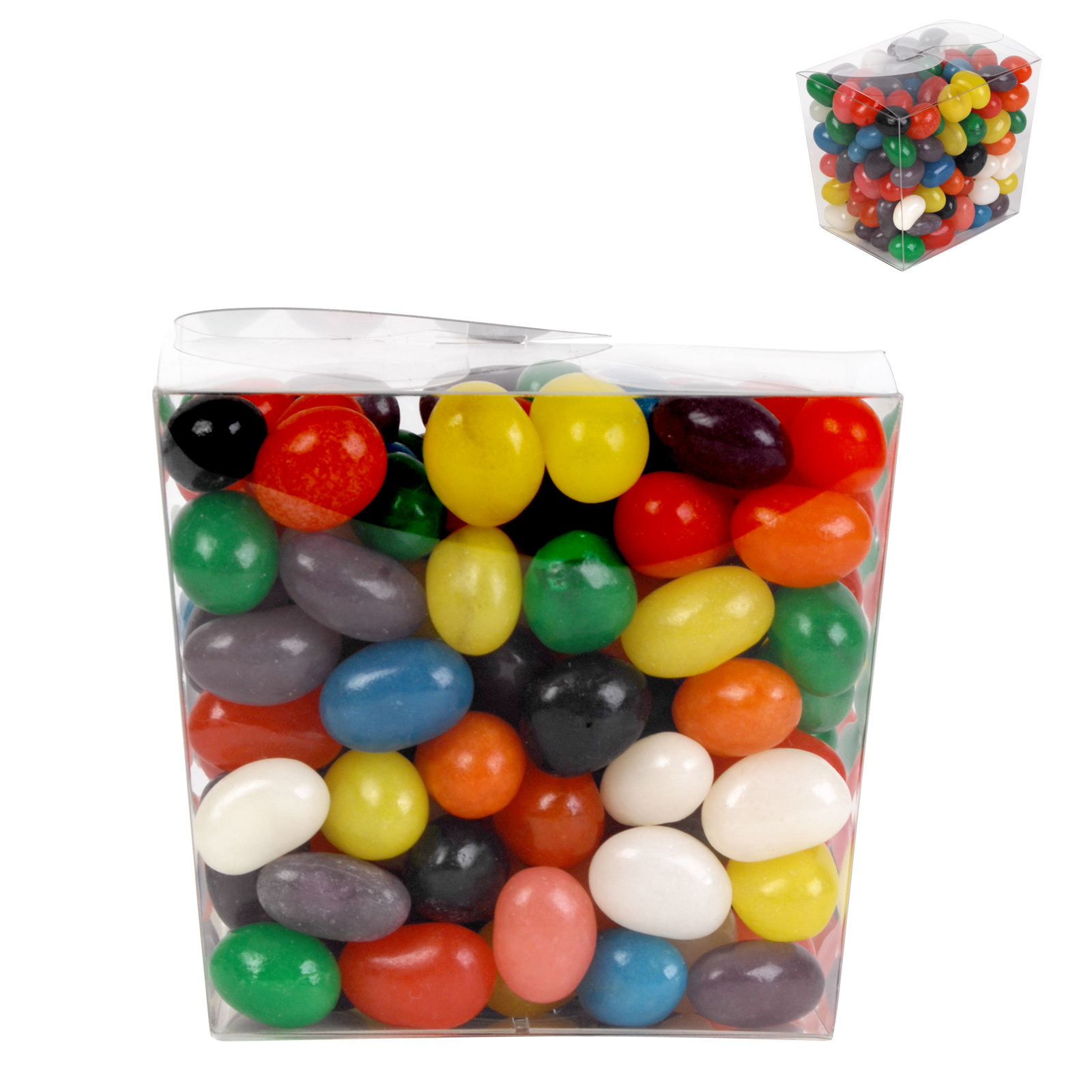 Assorted Colour Mini Jelly Beans in Clear Mini Noodle Box - Image 2