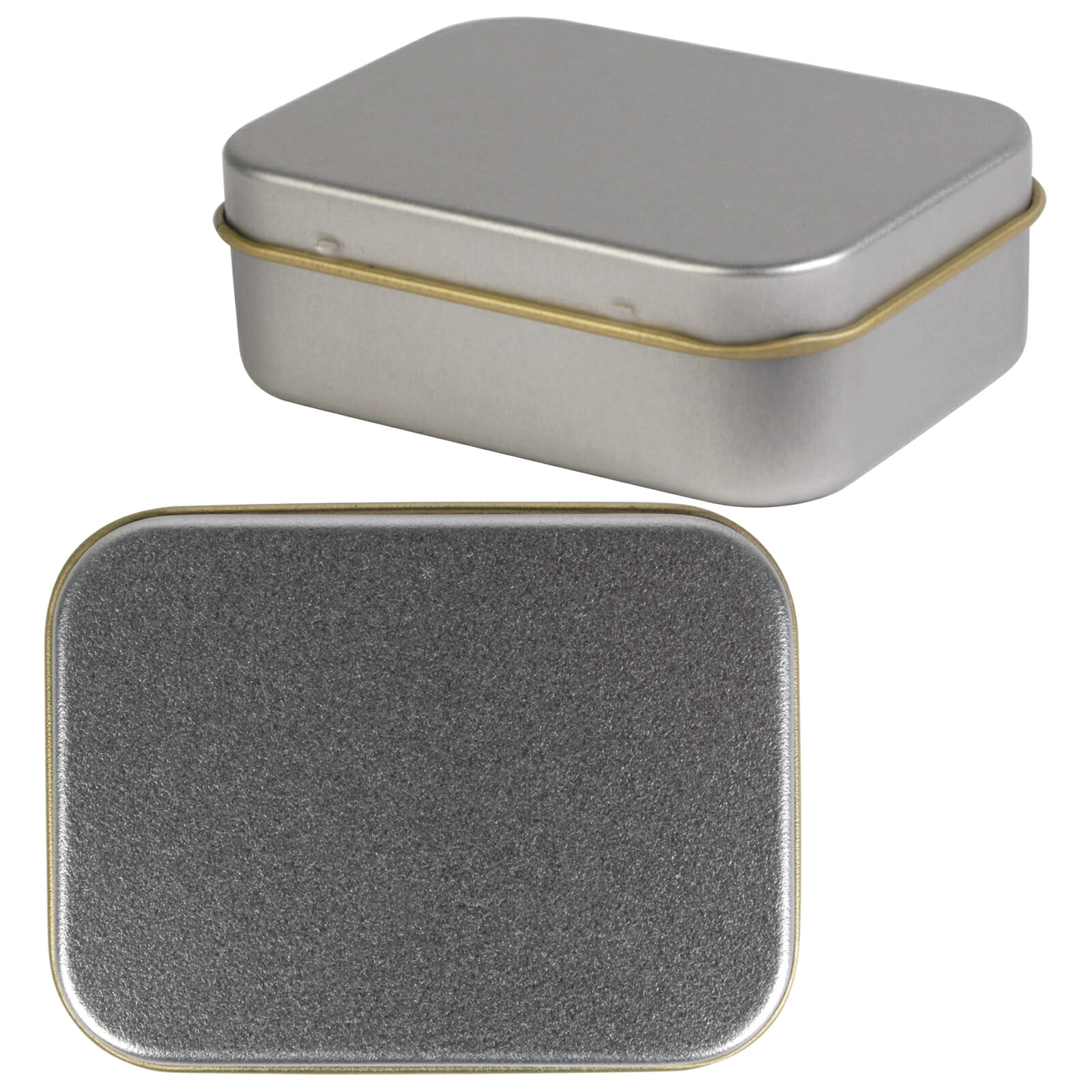 Silver Rectangular Tin - Image 2