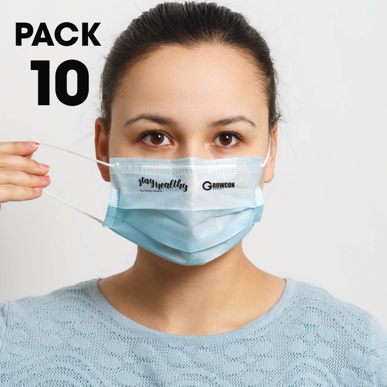 10 Pack - Disposable Face Masks